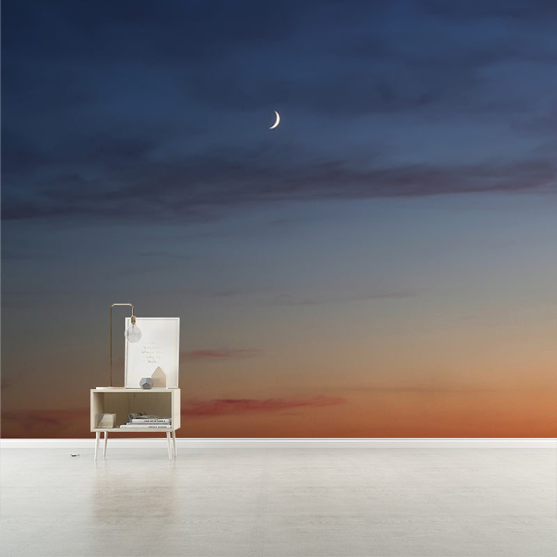 Large Nightfall Crescent Wallpaper Mural Waterproof Modern Living Room Wall Decor Clearhalo 'Wall Decor' 'Wall Mural' 1784494