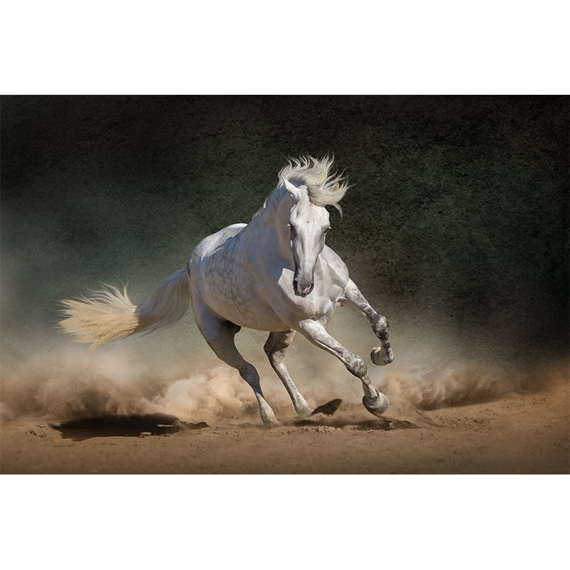 Extra Large Steed Mural Soft Color Non-Woven Wall Art for Home Decor, Custom Printed Clearhalo 'Wall Decor' 'Wall Mural' 1784516