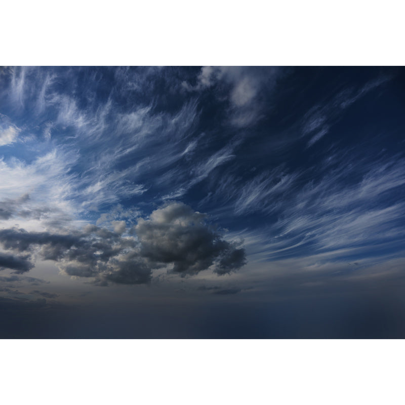 Photo Print Cloud Wallpaper Mural Modern Pretty Sky Scenery Wall Art in Sky Blue-White Clearhalo 'Wall Decor' 'Wall Mural' 1784747