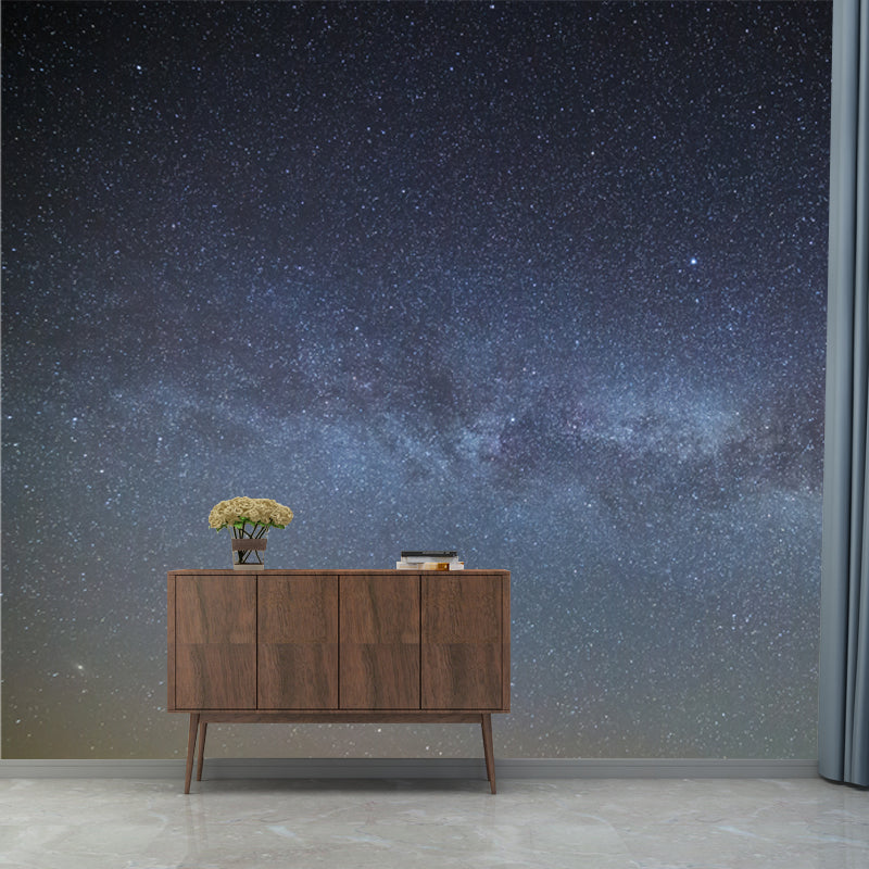 Grey-Blue Milky Way Mural Wallpaper Stain Resistant Modernist Bedroom Wall Decor Clearhalo 'Wall Decor' 'Wall Mural' 1785421