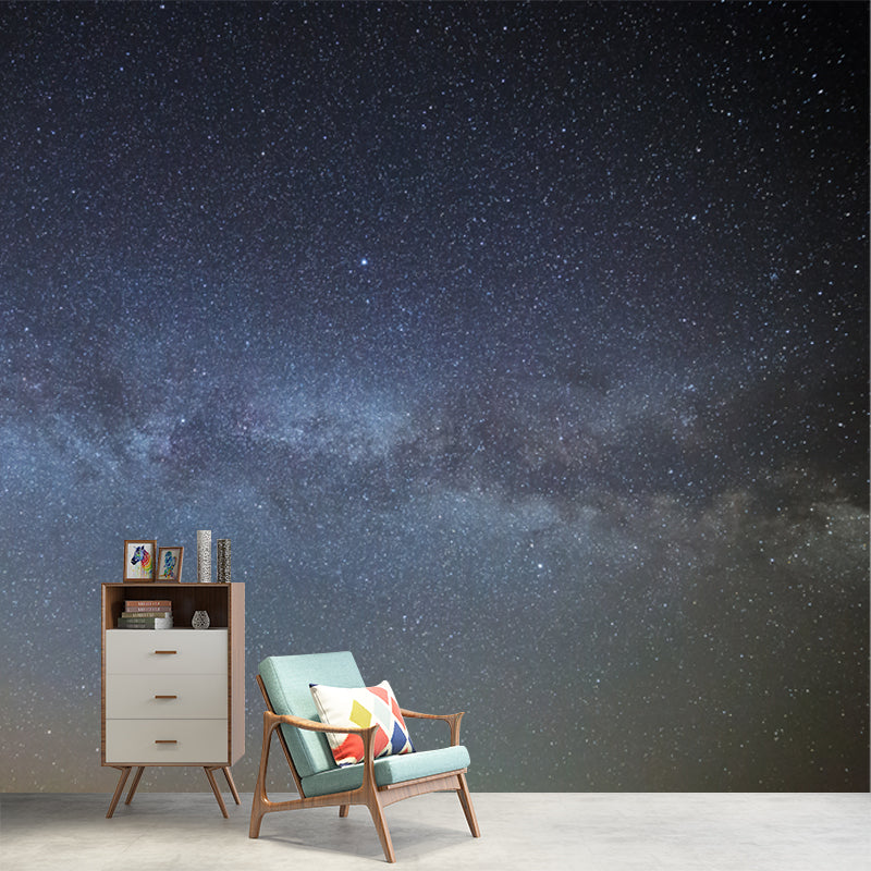 Grey-Blue Milky Way Mural Wallpaper Stain Resistant Modernist Bedroom Wall Decor Clearhalo 'Wall Decor' 'Wall Mural' 1785422