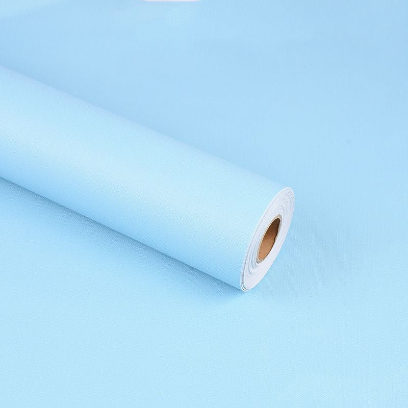 Contemporary Minimalist 48.4 sq ft. Vinyl Waterproof Plain Color Wallpaper Sky Blue Clearhalo 'Modern wall decor' 'Modern' 'Wallpaper' Wall Decor' 1785735