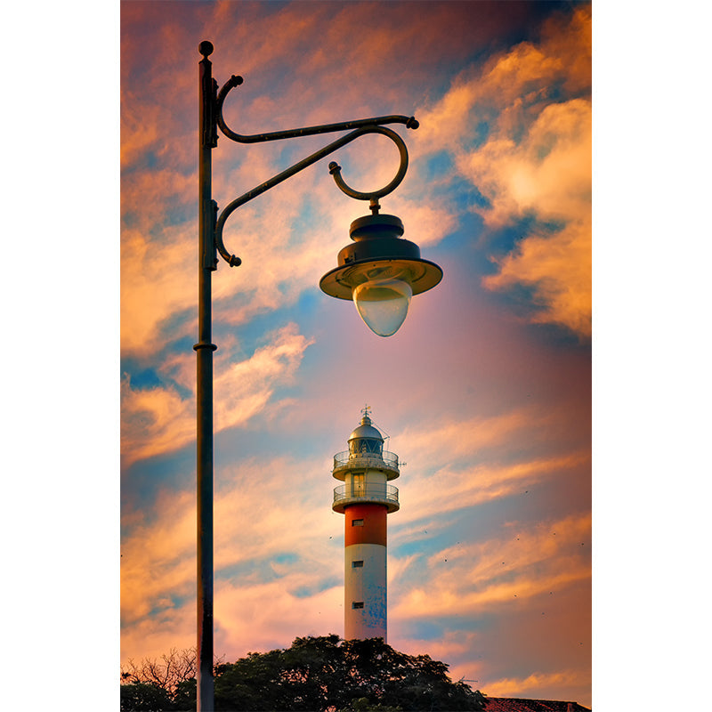 Photography Style Lighthouse Wall Mural Giant Wall Decor for Dining Room, Personalize Clearhalo 'Wall Decor' 'Wall Mural' 1786471