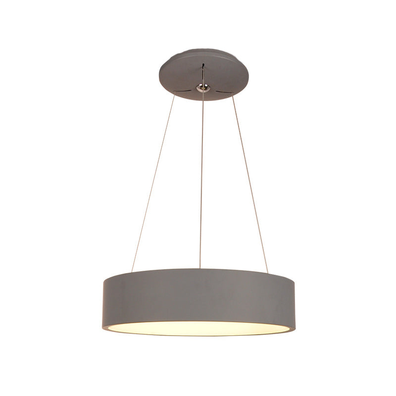 Aluminum Round LED Pendant Lamp Minimalist Grey Ceiling Hanging Light over Dining Table Clearhalo 'Ceiling Lights' 'Modern Pendants' 'Modern' 'Pendant Lights' 'Pendants' Lighting' 1786860