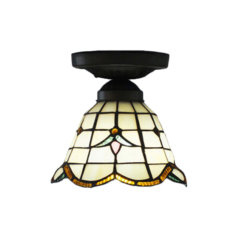 Tiffany Classic Grid Dome Ceiling Light 6