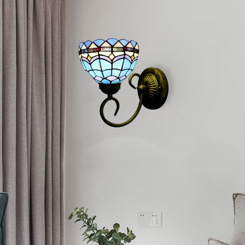 Mediterranean Style Bowl Sconce Light 6