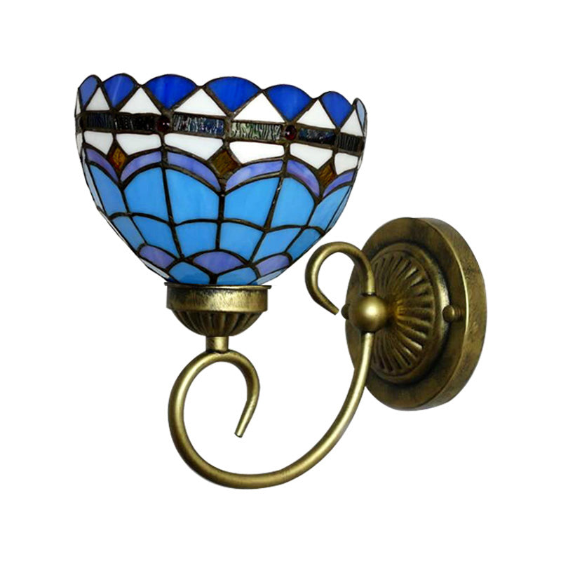 Mediterranean Style Bowl Sconce Light 6