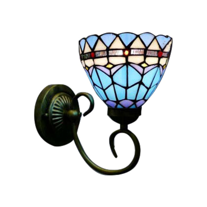 Mediterranean Style Bowl Sconce Light 6