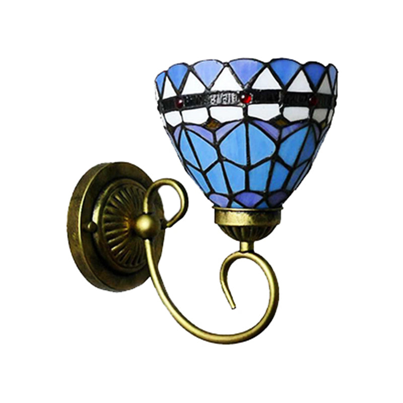 Mediterranean Style Bowl Sconce Light 6