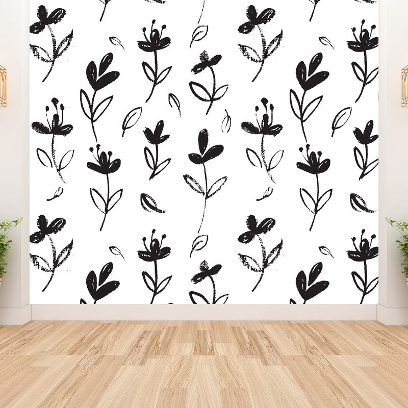 Full Size Botanical Mural Wallpaper Moisture Resistant Modern Bedroom Wall Covering Clearhalo 'Wall Decor' 'Wall Mural' 1805811