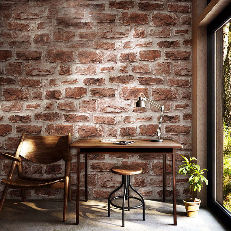 Rustic Countryside 3D Brick Non-Pasted Wallpaper for Bar and Restaurant, 33' by 20.5