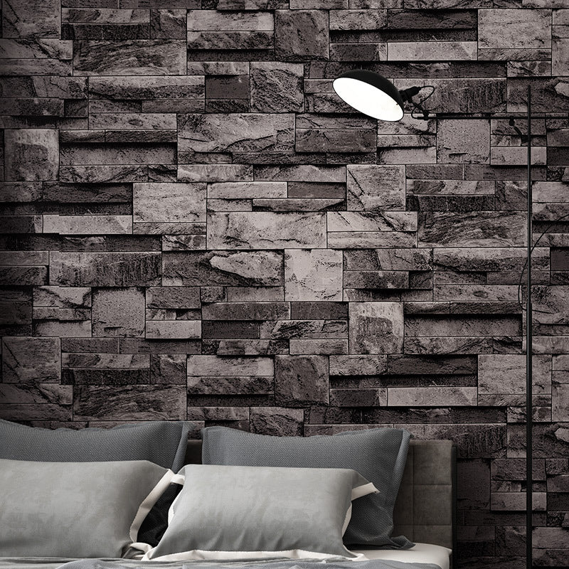 Dark Color Retro Rock and Brick Wallpaper, 20.5