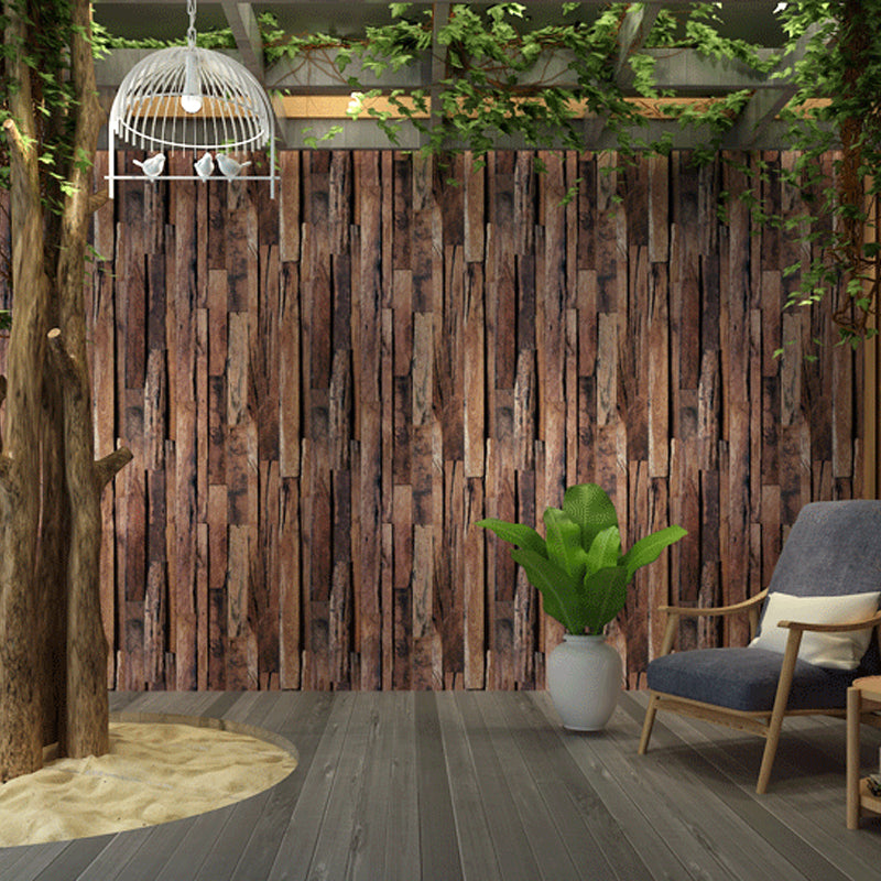 Non-Pasted Wallpaper with Light Brown Wooden Texture, 20.5