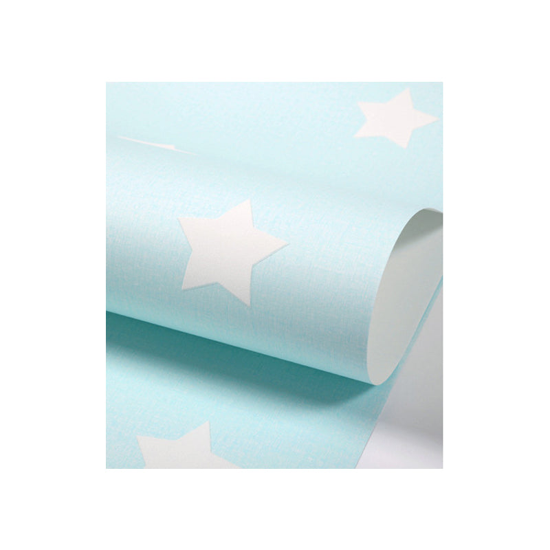 Non-Pasted Wallpaper for Girl with Pastel Color Simple Star, 33'L x 20.5