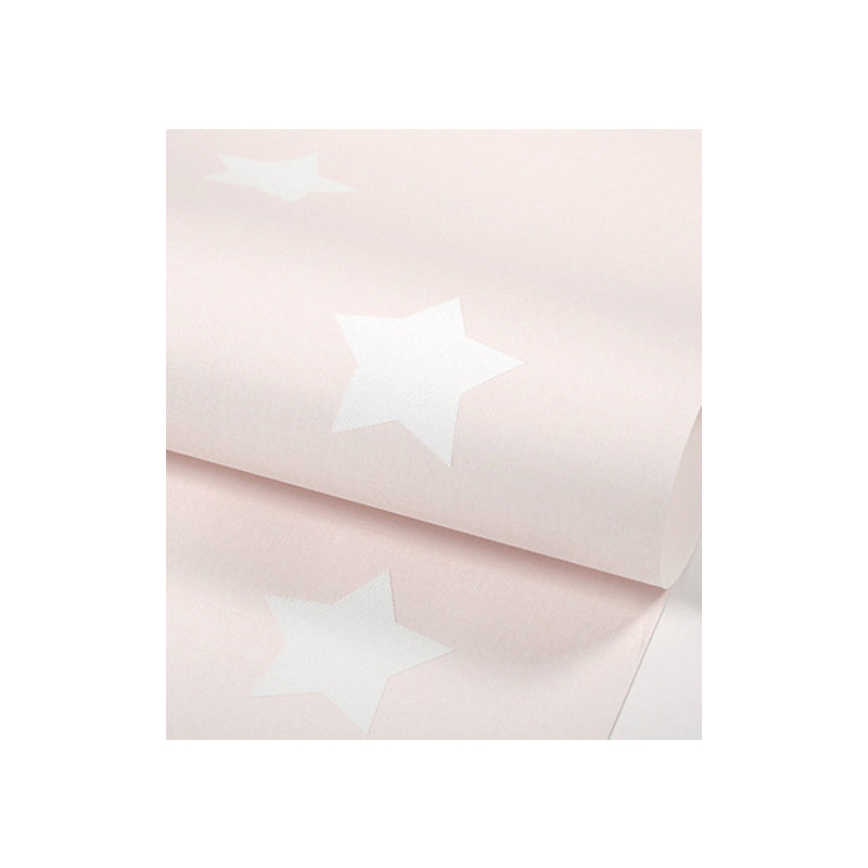 Non-Pasted Wallpaper for Girl with Pastel Color Simple Star, 33'L x 20.5