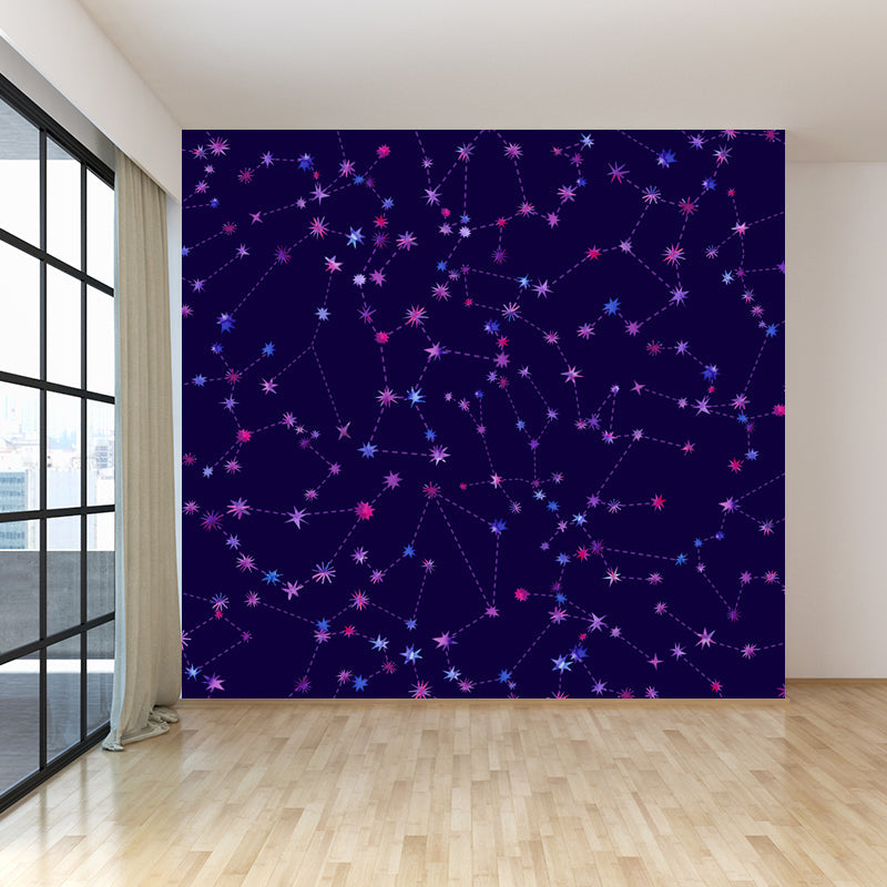 Bright Color Cosmos Wall Mural Stain-Proofing Contemporary Kids Bedroom Wall Decor Clearhalo 'Wall Decor' 'Wall Mural' 1806630