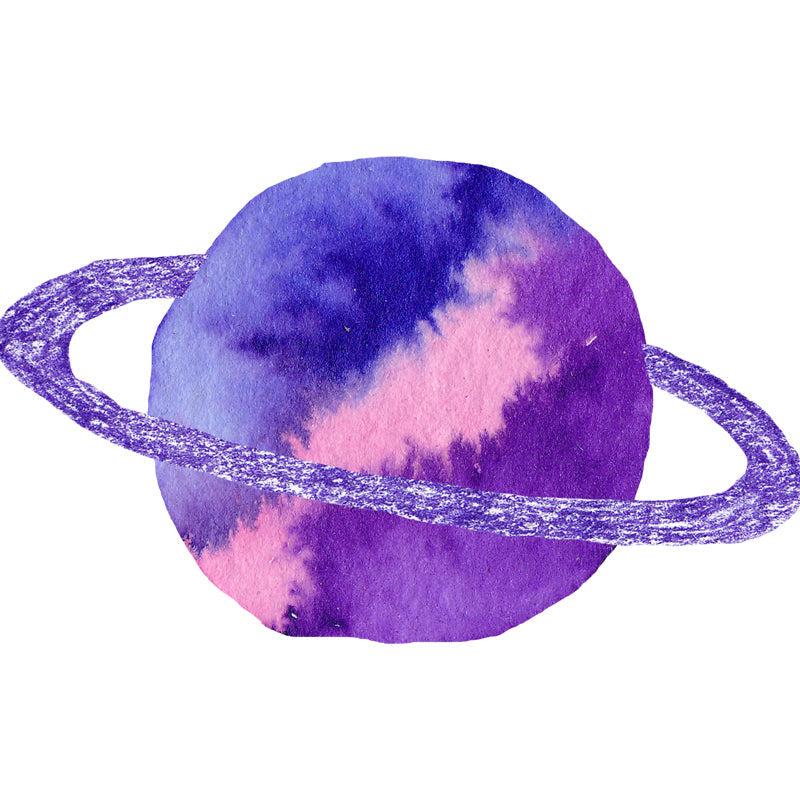 Fictional Ringed Planet Mural Wallpaper Colorful Moisture Resistant Wall Art for Nursery Clearhalo 'Wall Decor' 'Wall Mural' 1806641