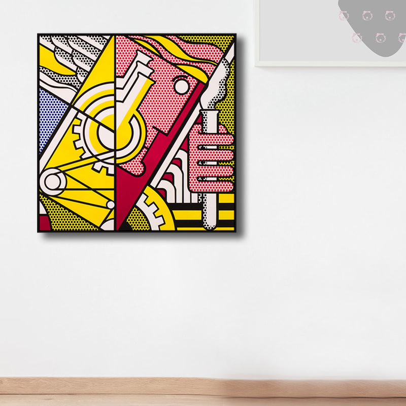 Unique Abstract Graphic Wall Decor Soft Color Pop Art Canvas for Bathroom, Multiple Sizes Clearhalo 'Arts' 'Canvas Art' 1808916
