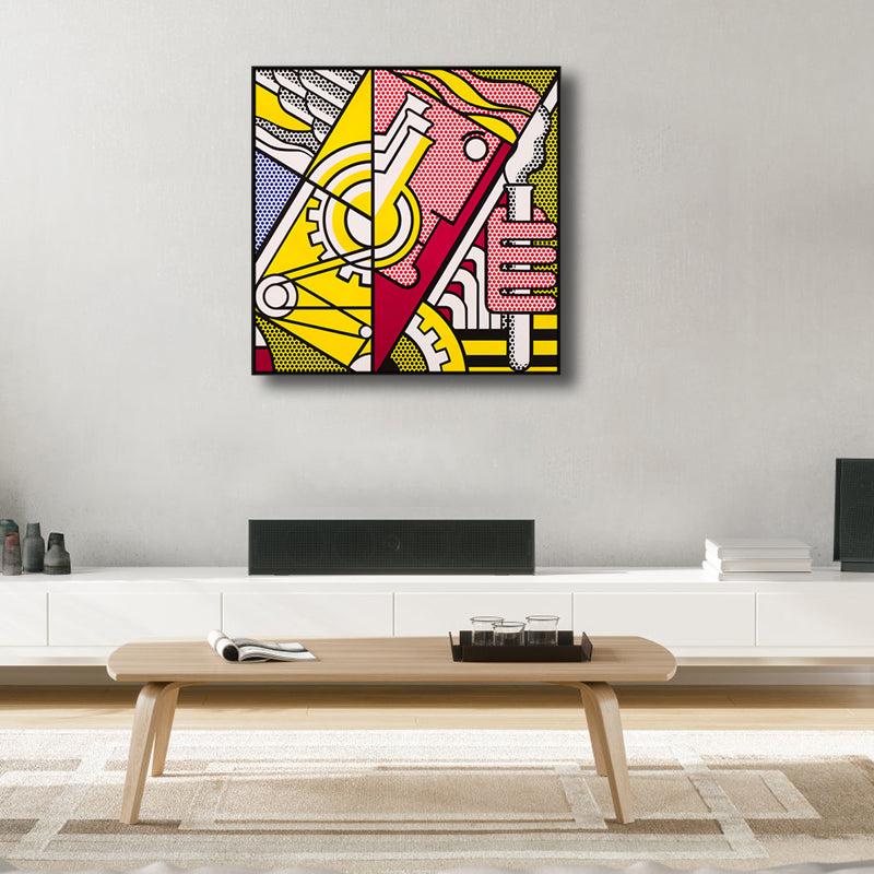 Unique Abstract Graphic Wall Decor Soft Color Pop Art Canvas for Bathroom, Multiple Sizes Clearhalo 'Arts' 'Canvas Art' 1808917