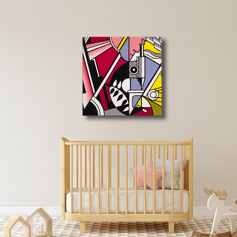 Unique Abstract Graphic Wall Decor Soft Color Pop Art Canvas for Bathroom, Multiple Sizes Clearhalo 'Arts' 'Canvas Art' 1808922