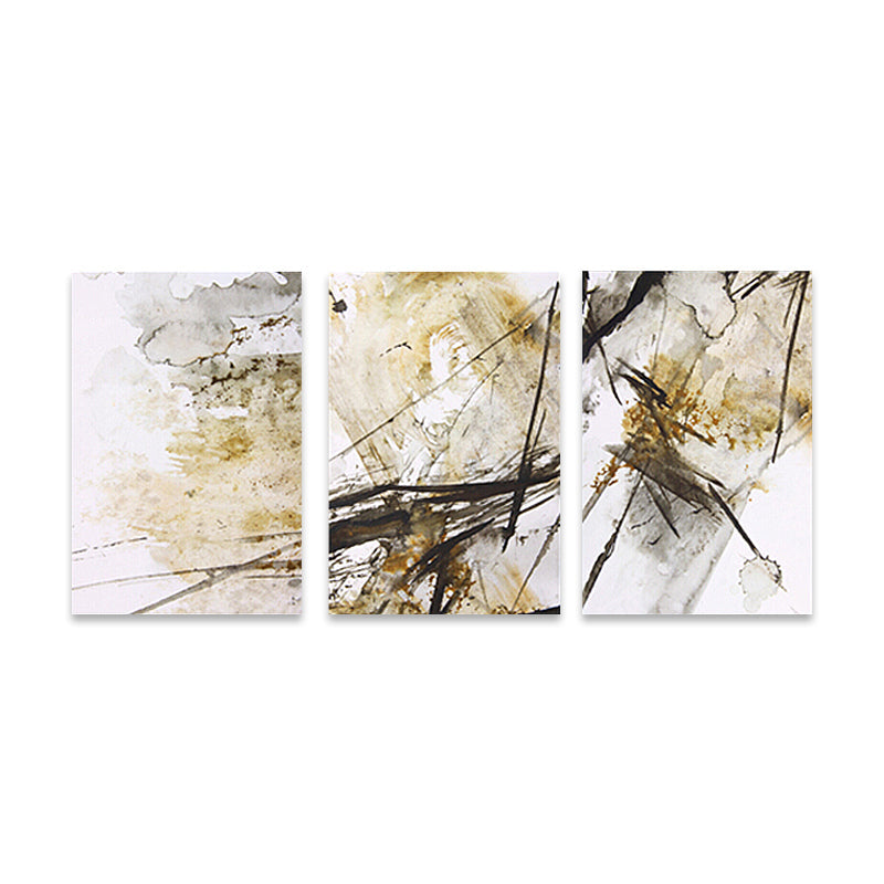 Watercolor Painting Light Color Abstract Expressionism Style Wall Decor for Dining Room, Set of 3 Clearhalo 'Arts' 'Canvas Art' 1810288