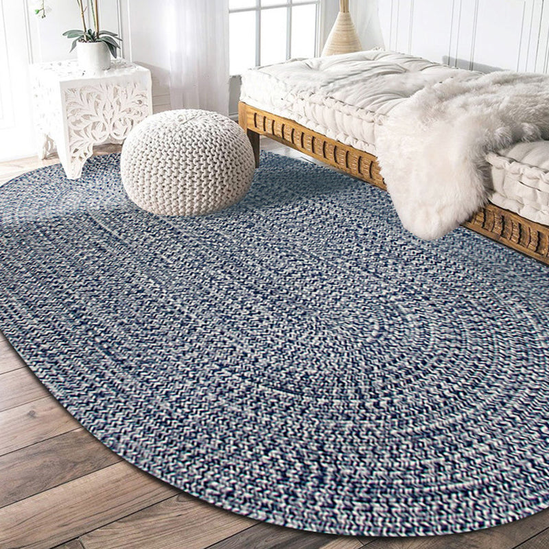 Countryside Solid Color Rug Blue Polypropylene Rug Non-Slip Backing Washable Pet Friendly Carpet for Home Blue Clearhalo 'Area Rug' 'Rug' 1810549