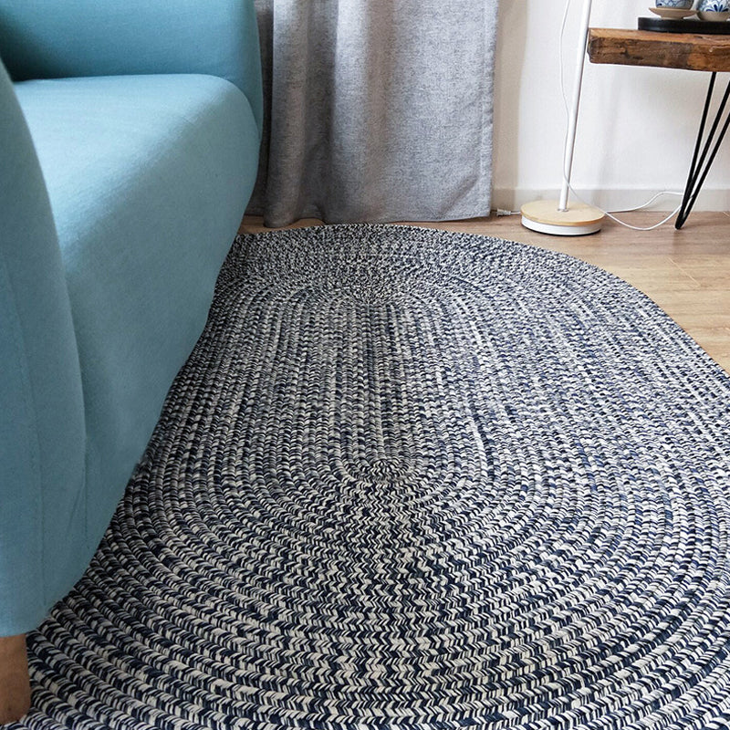 Countryside Solid Color Rug Blue Polypropylene Rug Non-Slip Backing Washable Pet Friendly Carpet for Home Clearhalo 'Area Rug' 'Rug' 1810550