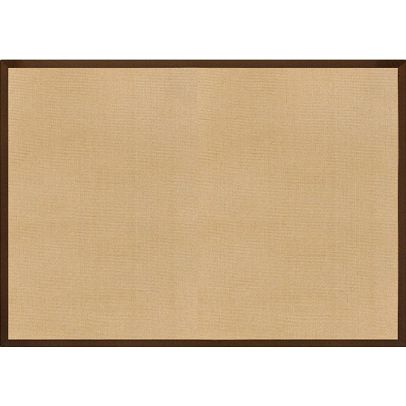 Brown Solid Color Rug Jute Rural Rug Washable Anti-Slip Pet Friendly Area Rug for Living Room Clearhalo 'Area Rug' 'Rug' 1810727