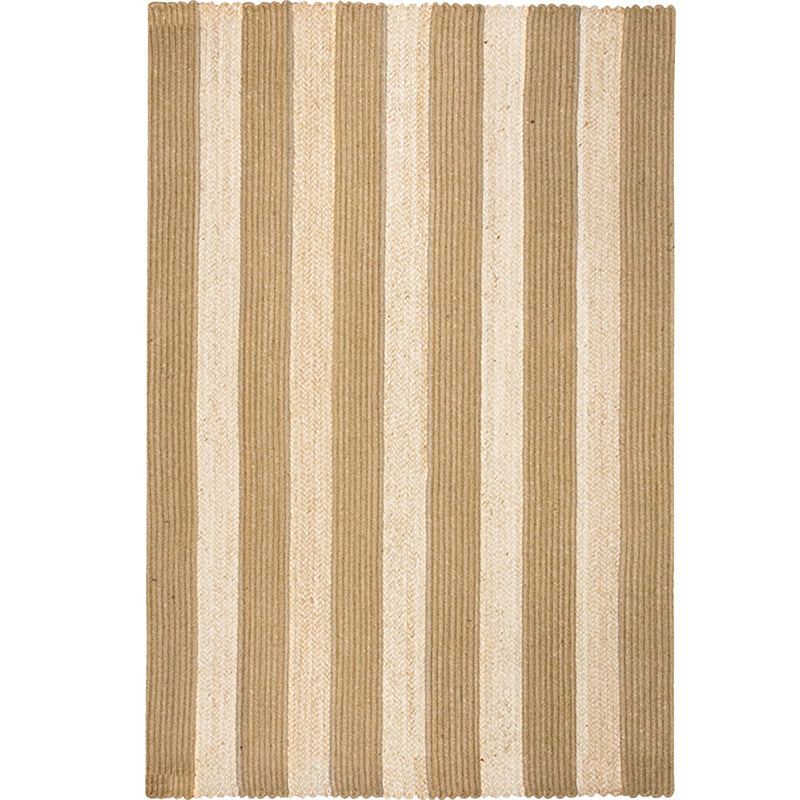 Countryside Striped Pattern Rug Brown and Khaki Sisal Rug Non-Slip Backing Washable Pet Friendly Carpet for Home Clearhalo 'Area Rug' 'Rug' 1810733