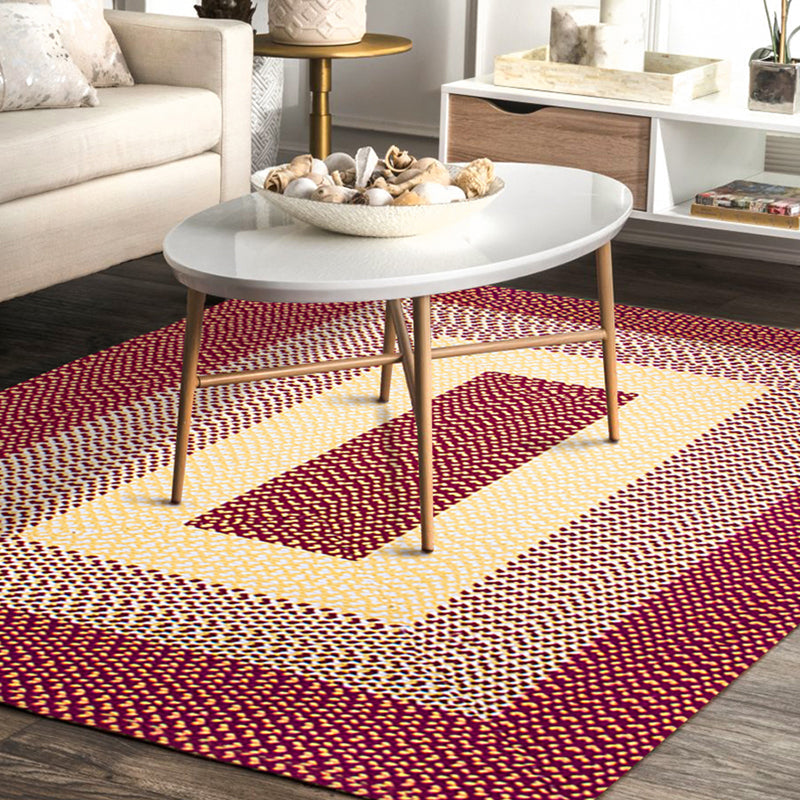 Unique Rustic Rug Cotton Geometric Pattern Rug Washable Pet Friendly Non-Slip Carpet for Living Room Clearhalo 'Area Rug' 'Rug' 1810739