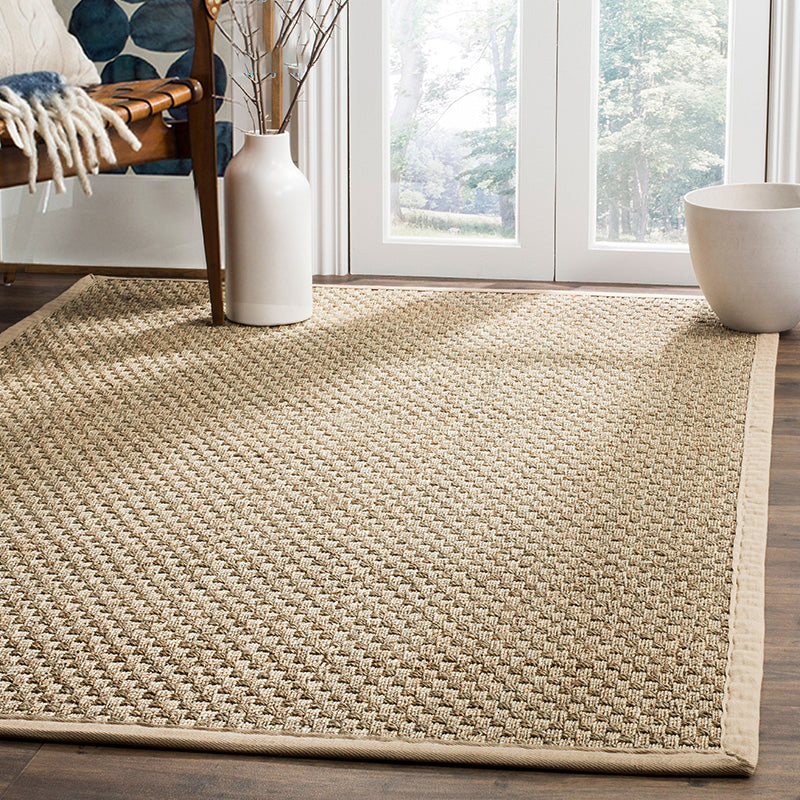 Unusual Rustic Rug Jute Solid Color Rug Washable Pet Friendly Non-Slip Carpet for Living Room Camel Clearhalo 'Area Rug' 'Rug' 1810765