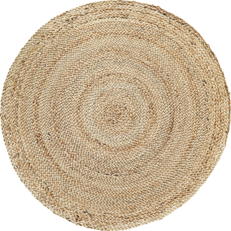 Rural Solid Color Rug Brown Jute Rug Washable Reversible Pet Friendly Area Rug for Living Room Clearhalo 'Area Rug' 'Rug' 1810817