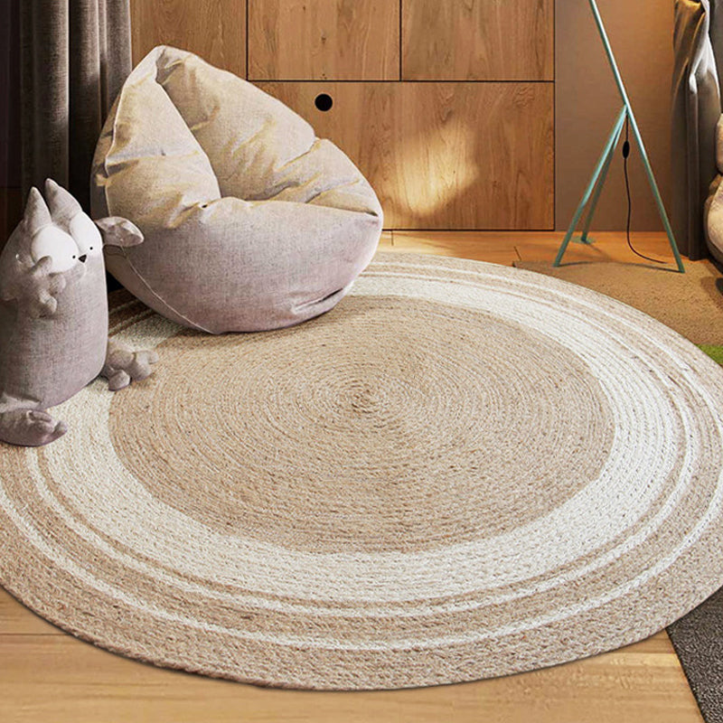 Simple Rustic Rug Brown and Beige Circles Pattern Rug Washable Pet Friendly Reversible Carpet for Living Room Brown Clearhalo 'Area Rug' 'Rug' 1810821