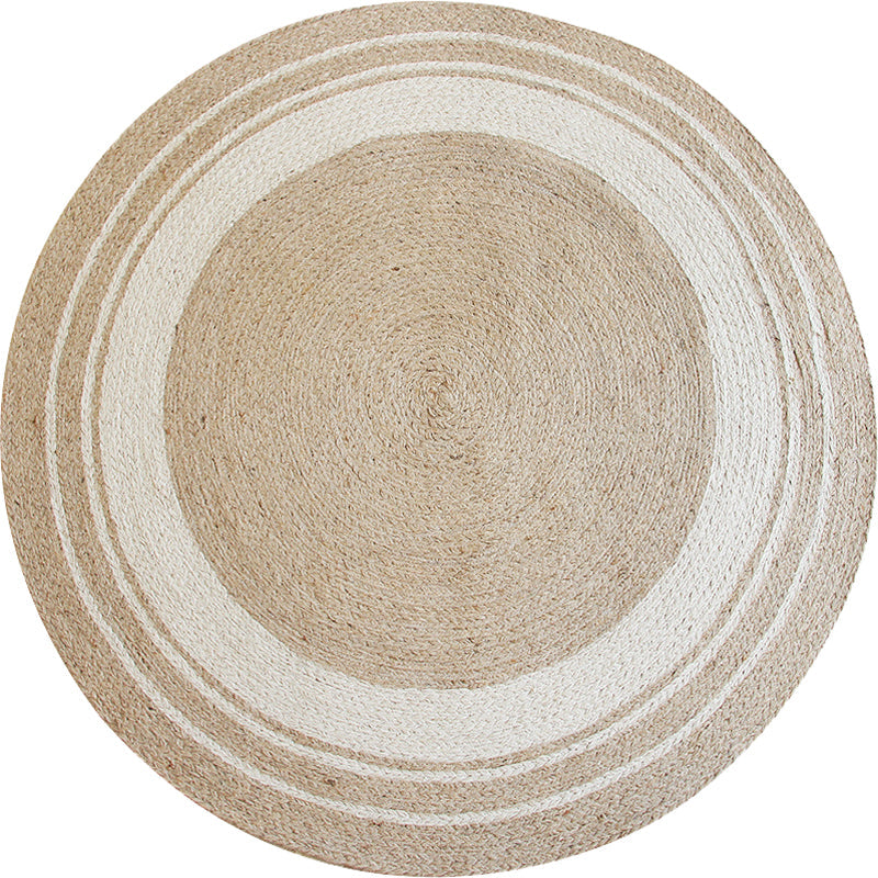 Simple Rustic Rug Brown and Beige Circles Pattern Rug Washable Pet Friendly Reversible Carpet for Living Room Clearhalo 'Area Rug' 'Rug' 1810823