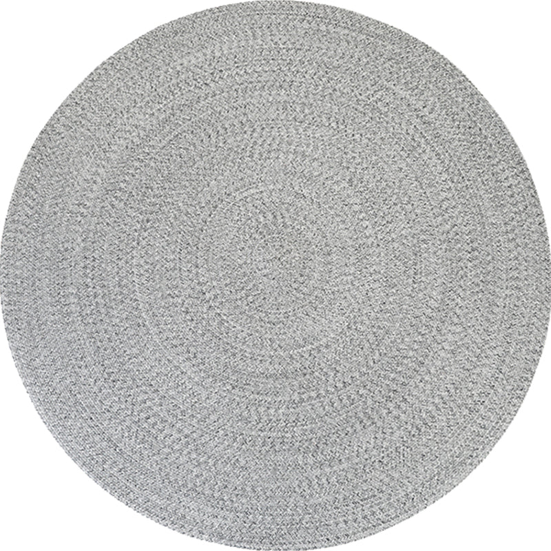 Grey Plain Rug Jute Countryside Rug Washable Pet Friendly Reversible Carpet for Living Room Clearhalo 'Area Rug' 'Rug' 1810829