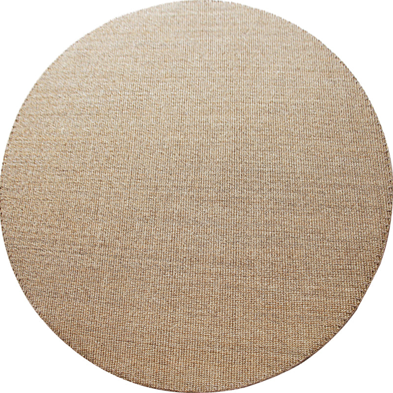 Brown Living Room Rug Rustic Solid Color Rug Sisal Non-Slip Backing Washable Pet Friendly Area Rug Clearhalo 'Area Rug' 'Rug' 1810835