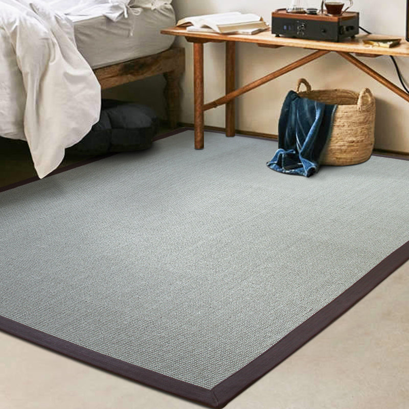 Rural Solid Color Rug Grey Jute Rug Washable Pet Friendly Anti-Slip Backing Area Rug for Living Room Clearhalo 'Area Rug' 'Rug' 1810879