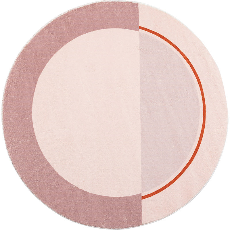Creative Abstract Rug Red and Pink Modernism Rug Polyester Pet Friendly Washable Non-Slip Area Rug for Bedroom Clearhalo 'Area Rug' 'Rug' 1810928