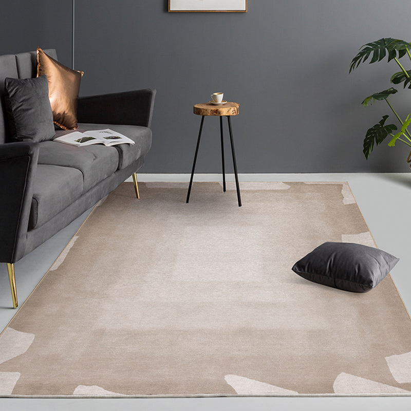 Grey and Yellow Abstract Rug Polyester Modern Rug Pet Friendly Washable Non-Slip Area Rug for Living Room Grey 4'7