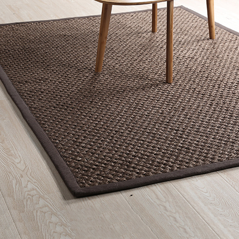 Rustic Solid Color Rug Dark Brown Sisal Rug Non-Slip Pet Friendly Washable Are Rug for Living Room Clearhalo 'Area Rug' 'Rug' 1811268