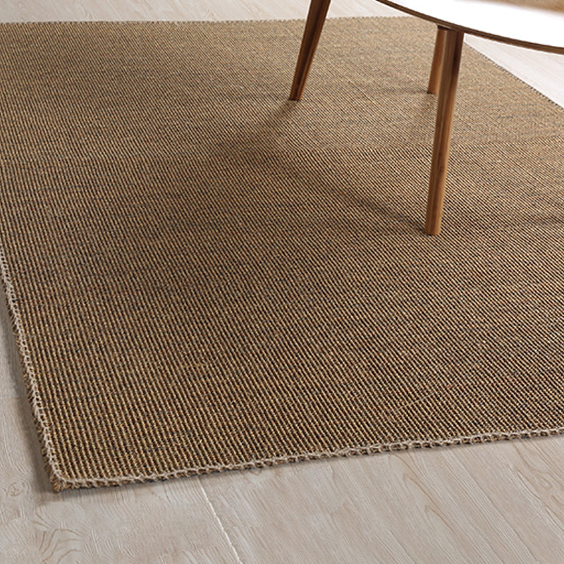 Brown Bedroom Rug Countryside Striped Pattern Rug Jute Washable Anti-Slip Backing Pet Friendly Carpet Clearhalo 'Area Rug' 'Rug' 1811726