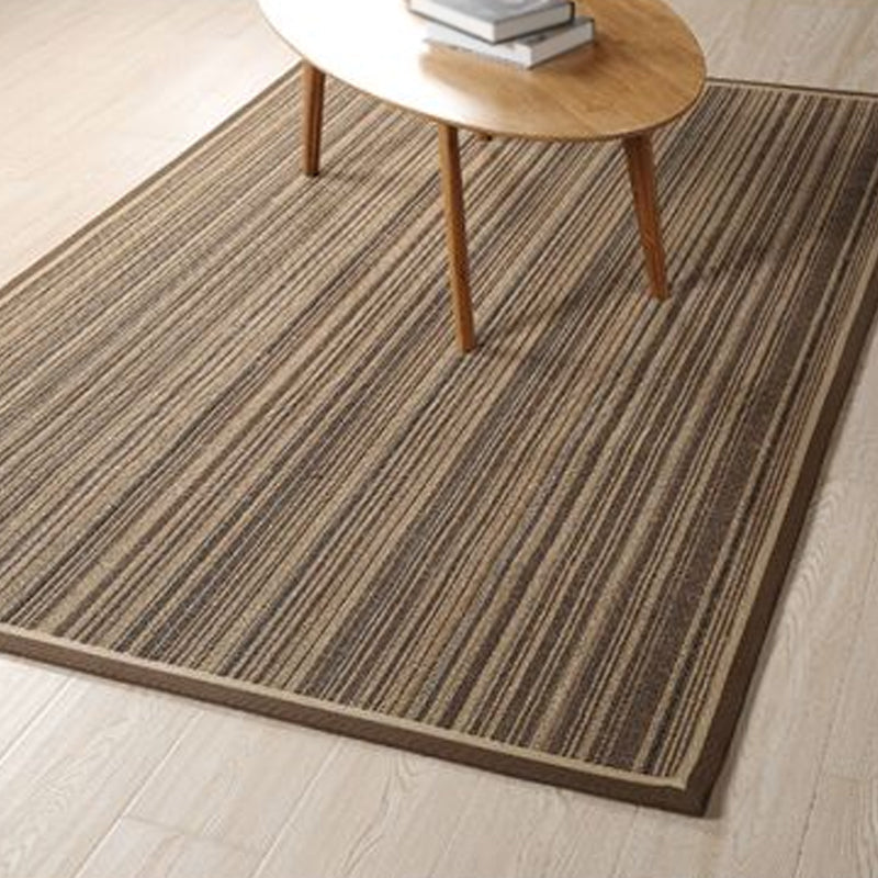Brown Striped Pattern Rug Sisal Rural Rug Pet Friendly Washable Non-Slip Area Rug for Living Room Clearhalo 'Area Rug' 'Rug' 1811748