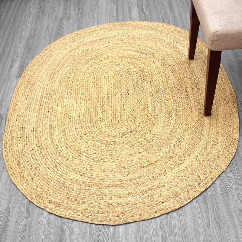 Countryside Solid Color Rug Beige and Yellow Jute Rug Non-Slip Pet Friendly Washable Are Rug for Study Clearhalo 'Area Rug' 'Rug' 1812248