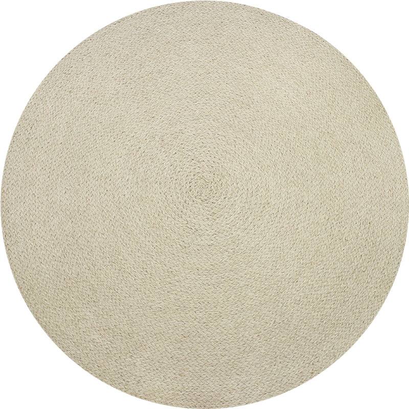 Casual Plain Rug Beige Rural Rug Jute Pet Friendly Washable Non-Slip Area Rug for Decoration Clearhalo 'Area Rug' 'Rug' 1812258