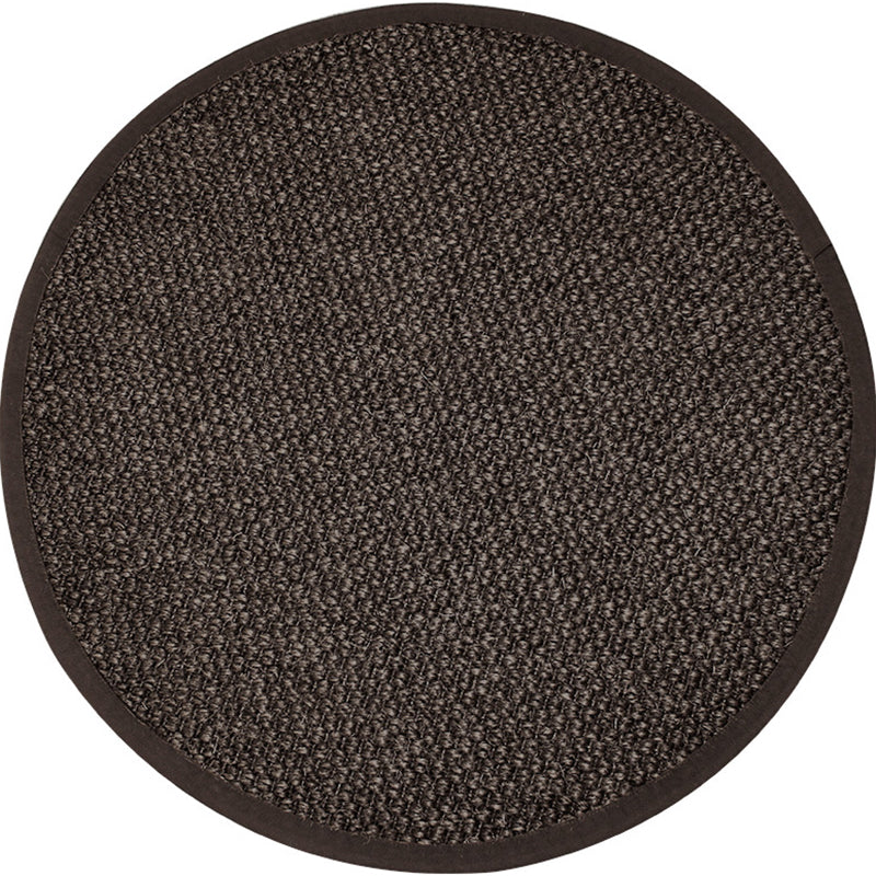 Countryside Solid Color Rug Black Jute Rug Non-Slip Pet Friendly Washable Are Rug for Study Clearhalo 'Area Rug' 'Rug' 1812278