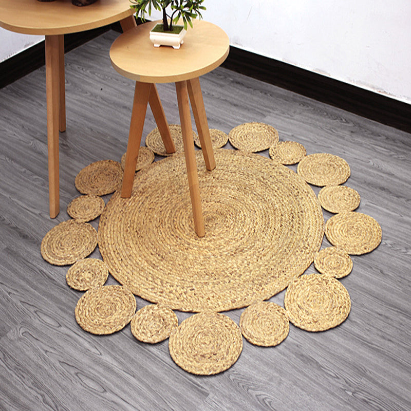 Beige Living Room Rug Rustic Solid Color Rug Sisal Washable Anti-Slip Backing Pet Friendly Carpet Clearhalo 'Area Rug' 'Rug' 1812298