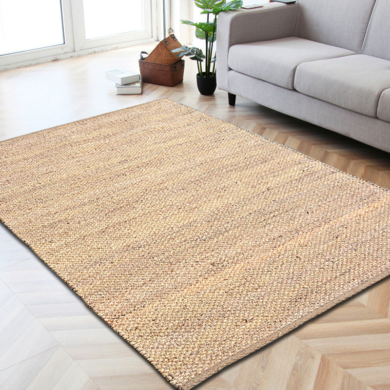 Countryside Solid Color Rug Brown Jute Rug Non-Slip Pet Friendly Washable Are Rug for Study Brown Clearhalo 'Area Rug' 'Rug' 1812327