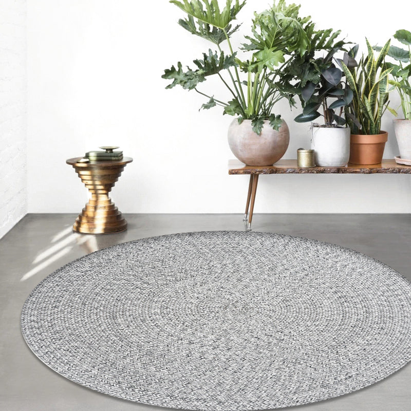 Casual Plain Rug Grey Rural Rug Jute Pet Friendly Washable Non-Slip Area Rug for Decoration Grey Clearhalo 'Area Rug' 'Rug' 1812360