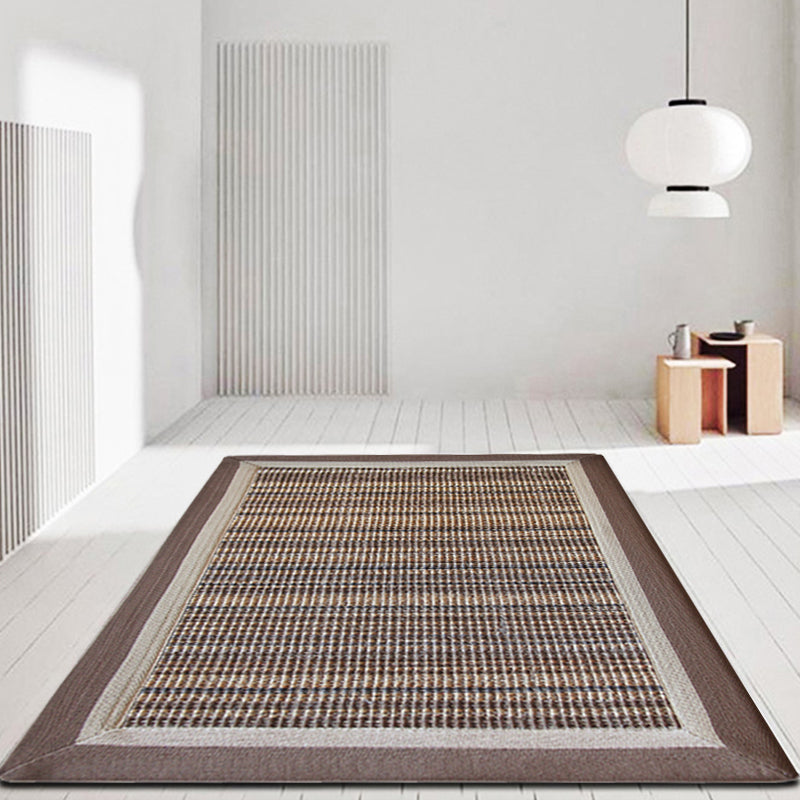 Brown Living Room Rug Rustic Striped Pattern Rug Sisal Washable Anti-Slip Backing Pet Friendly Carpet Clearhalo 'Area Rug' 'Rug' 1812397