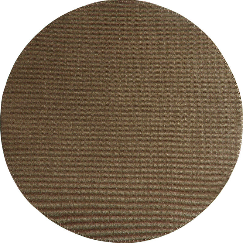 Brown Living Room Rug Rustic Solid Color Rug Sisal Washable Anti-Slip Backing Pet Friendly Carpet Clearhalo 'Area Rug' 'Rug' 1812433